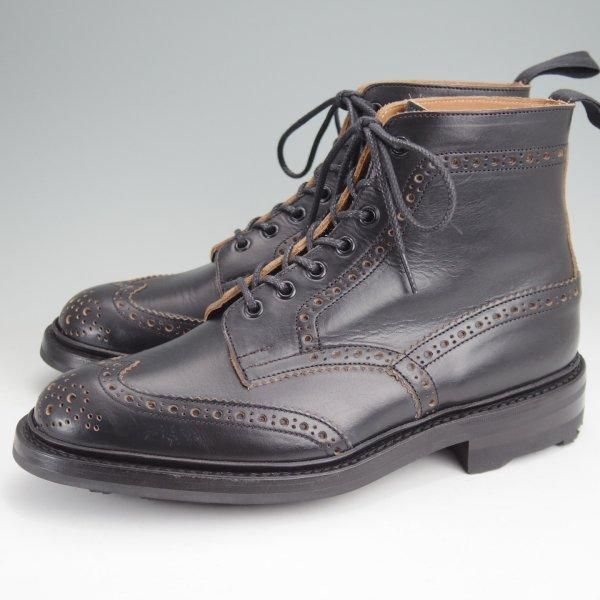美品✨トリッカーズ　カントリーブーツ　2508 モールトン　ブラック　6-5 トリッカーズ Tricker's レースアップブーツ MALTON 2508（ACONE