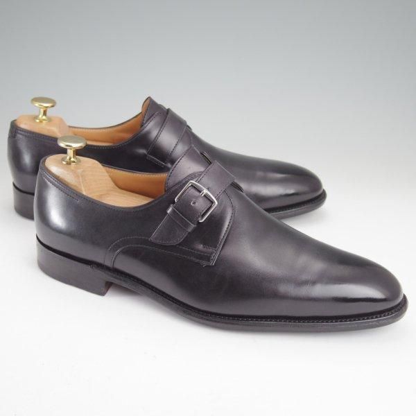 極上★ジョンロブ SIZE 41/UK7程度【貴重★エルメス別注/HERMES/ミュージアムカーフ】H103ラスト/JARVIS/黒/メンズ/JOHN LOBB★m955