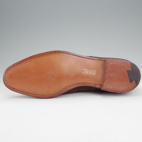 未使用★クロケット&ジョーンズ UK7.5/US8D【貴重★ブルックスブラザーズ別注/Peal&co】341ラスト/ダブルモンク/ミンクスエード/濃茶★m957
