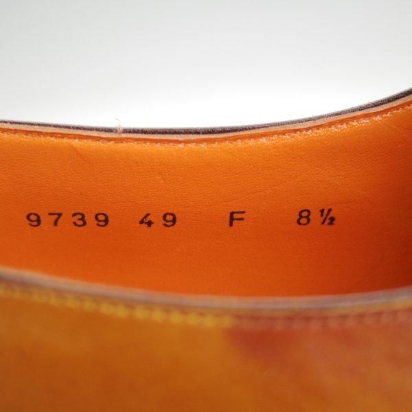 未使用★(伊)サントーニ SIZE 8.5【オックスフォードシューズ★9739/茶】カーフ/メンズ/Santoni★m961