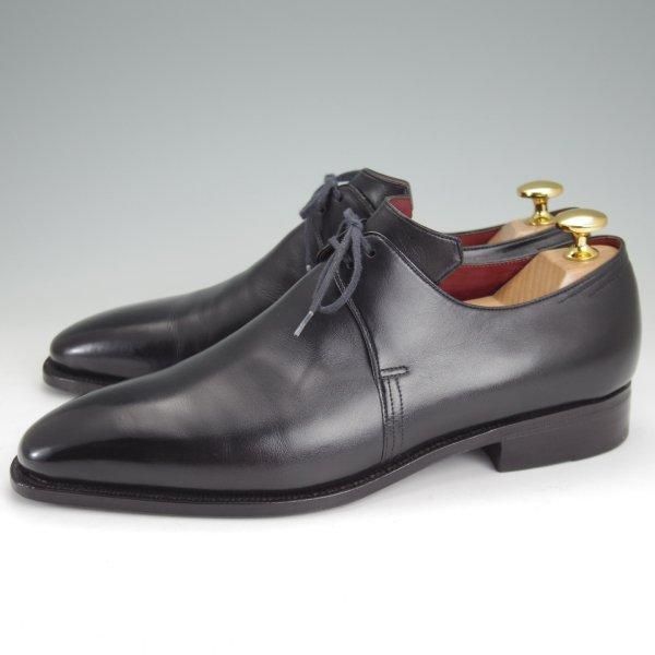 極美品★(仏)コルテ SIZE 5.5【現行定価￥253,000-★Arca/アルカ】プレーントゥ/Vフロント/カーフ/黒/メンズ/Corthay★m965