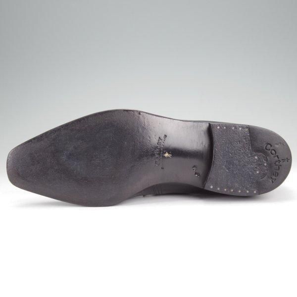 極美品★(仏)コルテ SIZE 5.5【現行定価￥253,000-★Arca/アルカ】プレーントゥ/Vフロント/カーフ/黒/メンズ/Corthay★m965
