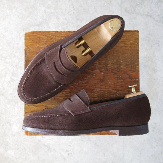 極上★クロケット&ジョーンズ 7E【現行定価10万円以上★BOSTON/ボストン】314ラスト/コインローファー/濃茶/Crockett&Jones★m966