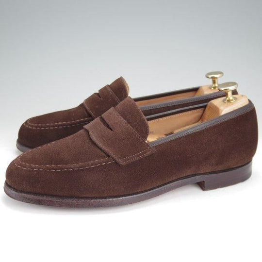 極上★クロケット&ジョーンズ 7E【現行定価10万円以上★BOSTON/ボストン】314ラスト/コインローファー/濃茶/Crockett&Jones★m966