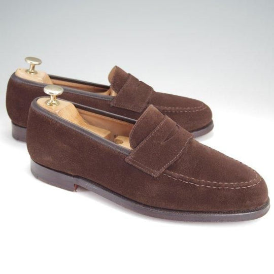 極上★クロケット&ジョーンズ 7E【現行定価10万円以上★BOSTON/ボストン】314ラスト/コインローファー/濃茶/Crockett&Jones★m966