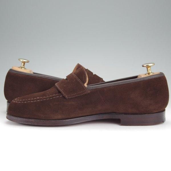 極上★クロケット&ジョーンズ 7E【現行定価10万円以上★BOSTON/ボストン】314ラスト/コインローファー/濃茶/Crockett&Jones★m966