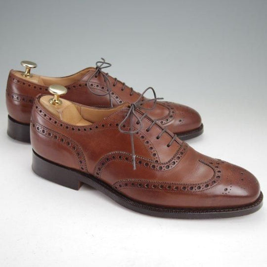 極美品★チャーチ 60F/UK6【貴重★Heritage COLLECTION/チェットウィンド同仕様】173ラスト/SANDRINGHAM/フルブローグ/茶/Church's★m967