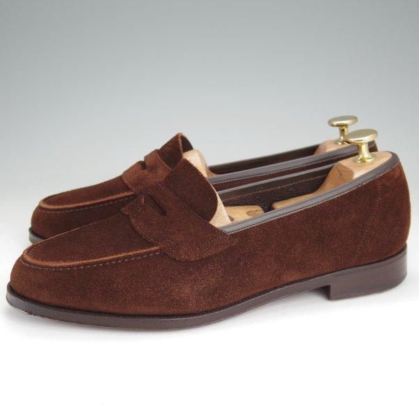 極上★Oriental/オリエンタル SIZE 6.5【貴重★クーズー(KUDU)革/ALBERS/コインローファー】419ラスト/スエード/濃茶/メンズ★m971
