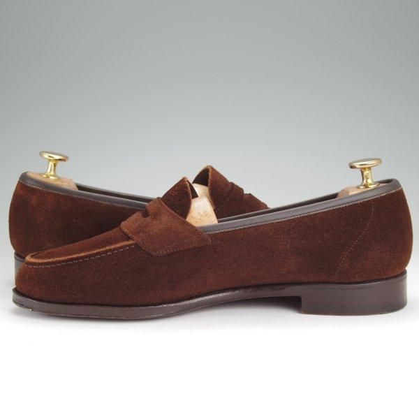 極上★Oriental/オリエンタル SIZE 6.5【貴重★クーズー(KUDU)革/ALBERS/コインローファー】419ラスト/スエード/濃茶/メンズ★m971