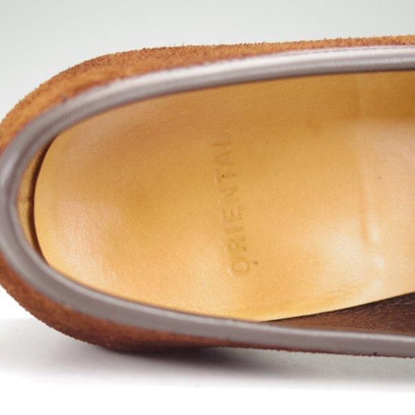 極上★Oriental/オリエンタル SIZE 6.5【貴重★クーズー(KUDU)革/ALBERS/コインローファー】419ラスト/スエード/濃茶/メンズ★m971