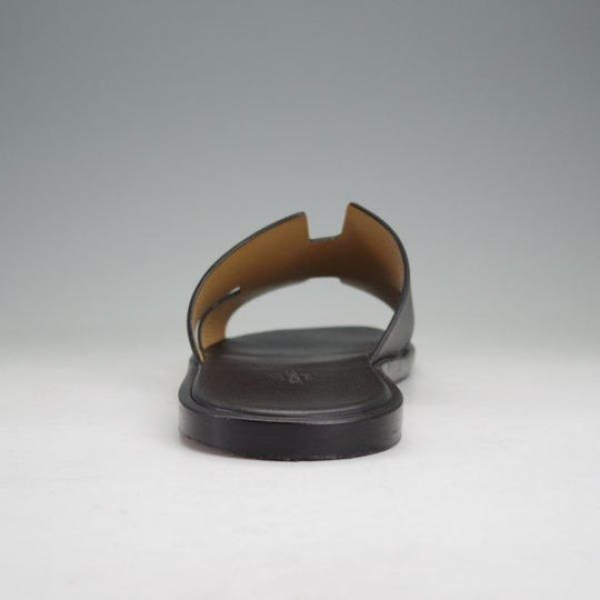 美品★(伊製)HERMES/エルメス SIZE 41【現行定価￥132,000-★Izmir/イズミール/レザーサンダル】カーフ/黒/メンズ★m974