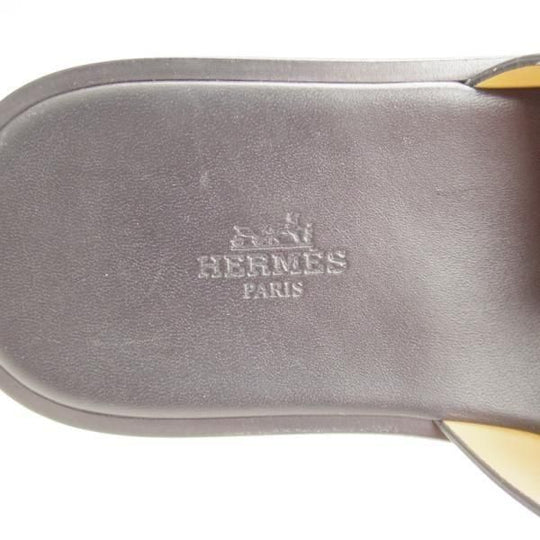 美品★(伊製)HERMES/エルメス SIZE 41【現行定価￥132,000-★Izmir/イズミール/レザーサンダル】カーフ/黒/メンズ★m974