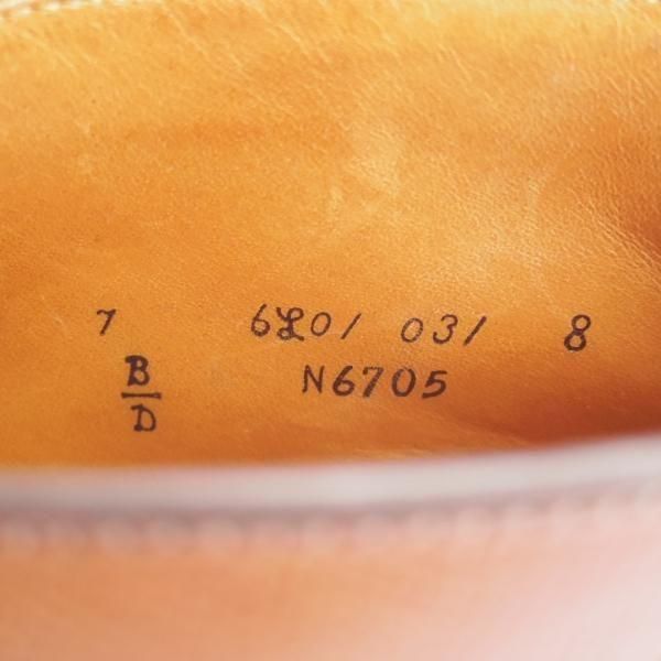 美品★オールデン 7D【現行定価16万円以上★チャッカブーツ/(新潟)ナトリヤ別注】N6705/バリーラスト/アルパインカーフ/茶/ALDEN★m978