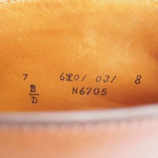 美品★オールデン 7D【現行定価16万円以上★チャッカブーツ/(新潟)ナトリヤ別注】N6705/バリーラスト/アルパインカーフ/茶/ALDEN★m978