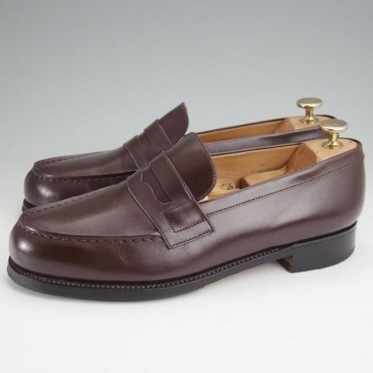 美品★J.M.ウエストン 6E【定価￥156,200-★180/コインローファー】41ラスト/ボックスカーフ/濃茶/Weston/ウェストン★m989