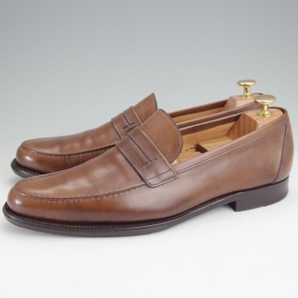 極上★ジョンロブ SIZE 42.5/UK8.5程度【貴重★エルメス別注/HERMES/ミュージアムカーフ】KEITH/H304ラスト/ローファー/JOHN LOBB★m991