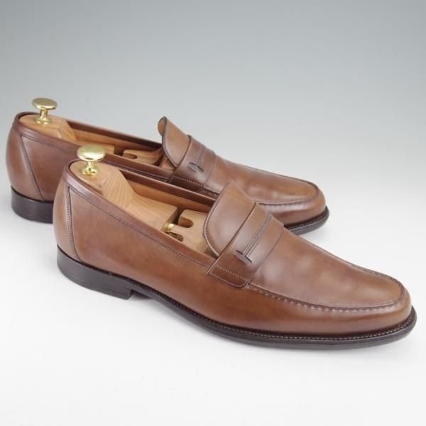 極上★ジョンロブ SIZE 42.5/UK8.5程度【貴重★エルメス別注/HERMES/ミュージアムカーフ】KEITH/H304ラスト/ローファー/JOHN LOBB★m991