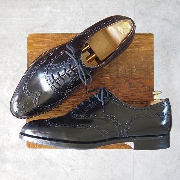 極上★チャーチ 90F/UK9【旧チャーチ★ブックバインダーカーフ/3都市ロゴ/HICKSTEAD】84ラスト/フルブローグ/黒/メンズ/Church's★m993