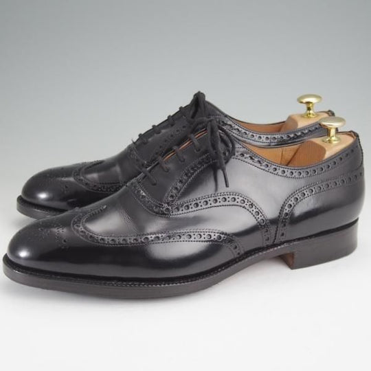 極上★チャーチ 90F/UK9【旧チャーチ★ブックバインダーカーフ/3都市ロゴ/HICKSTEAD】84ラスト/フルブローグ/黒/メンズ/Church's★m993