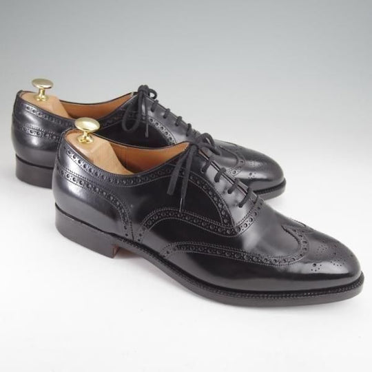 極上★チャーチ 90F/UK9【旧チャーチ★ブックバインダーカーフ/3都市ロゴ/HICKSTEAD】84ラスト/フルブローグ/黒/メンズ/Church's★m993