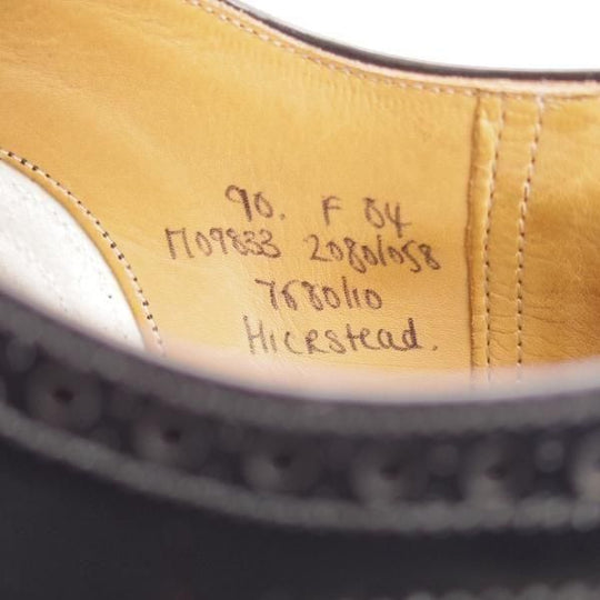 極上★チャーチ 90F/UK9【旧チャーチ★ブックバインダーカーフ/3都市ロゴ/HICKSTEAD】84ラスト/フルブローグ/黒/メンズ/Church's★m993