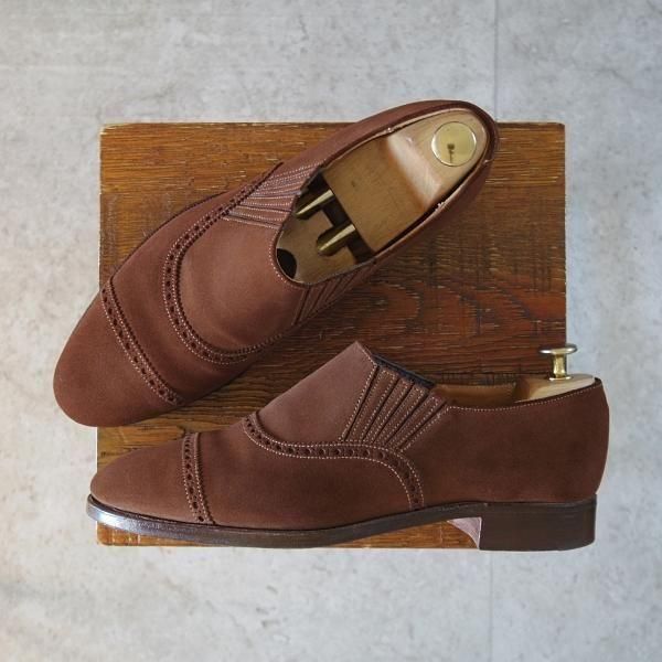 クロケット&ジョーンズ/ポールセン・スコーン別注/スエード/サイドエラ