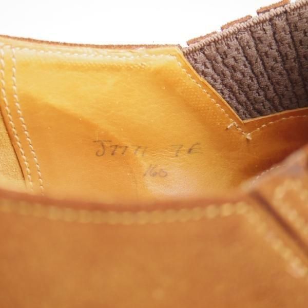 極上★クロケット&ジョーンズ 7E【貴重★(英)ポールセンスコーン別注/Poulsen Skone】サイドエラスティック/茶/Crockett&Jones★m995