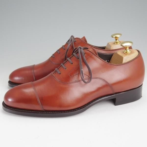 未使用★三陽山長 SIZE 6【定価￥91,300-★友二郎/R2010ラスト】ストレートチップ/カーフ/茶/メンズ/TOMOJIRO/Sanyo Yamacho★m999