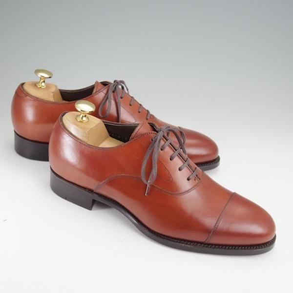 未使用★三陽山長 SIZE 6【定価￥91,300-★友二郎/R2010ラスト】ストレートチップ/カーフ/茶/メンズ/TOMOJIRO/Sanyo Yamacho★m999