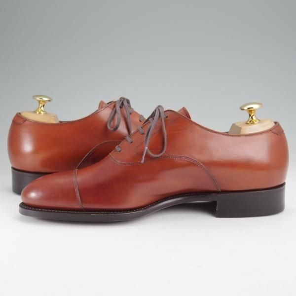 未使用★三陽山長 SIZE 6【定価￥91,300-★友二郎/R2010ラスト】ストレートチップ/カーフ/茶/メンズ/TOMOJIRO/Sanyo Yamacho★m999