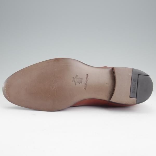 未使用★三陽山長 SIZE 6【定価￥91,300-★友二郎/R2010ラスト】ストレートチップ/カーフ/茶/メンズ/TOMOJIRO/Sanyo Yamacho★m999