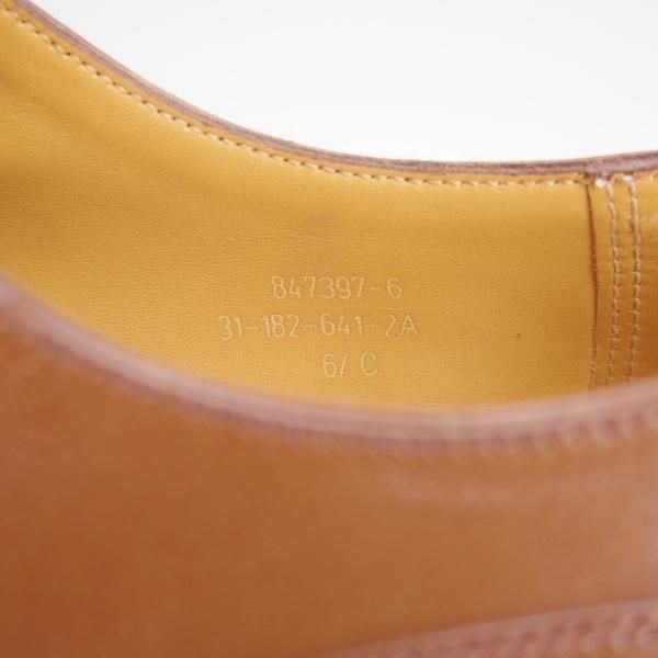 美品★J.M.ウエストン 6.5C【定価￥176,000-★ゴルフ/GOLF】641/31ラスト/Uチップ/ボックスカーフ/TAN/タン/茶/Weston/ウェストン★n001