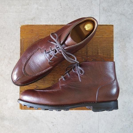 極美品★MIYAGI KOGYO(宮城興業) SIZE 5【スキンステッチ仕様★(米)ホーウィン社のハッチグレイン/リッジウェイソール】濃茶/メンズ★n003