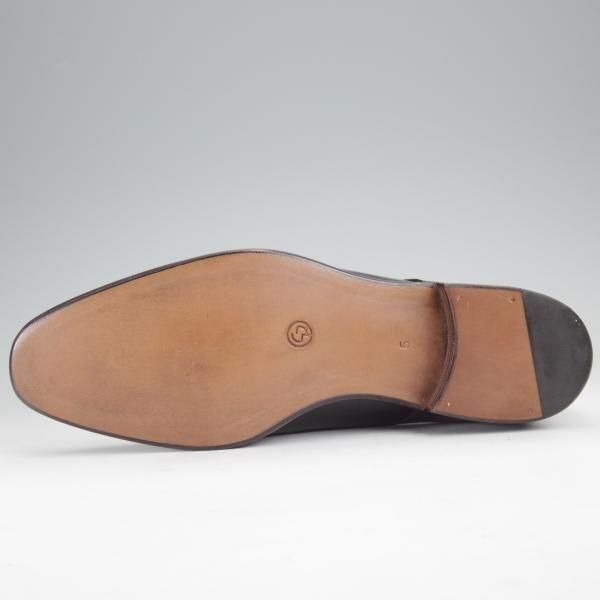 未使用★Oriental/オリエンタル SIZE 5【定価￥68,200-★プレーントゥ/3004】Vフロント/7965ラスト/ボックスカーフ/黒/メンズ★n004