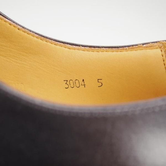 未使用★Oriental/オリエンタル SIZE 5【定価￥68,200-★プレーントゥ/3004】Vフロント/7965ラスト/ボックスカーフ/黒/メンズ★n004