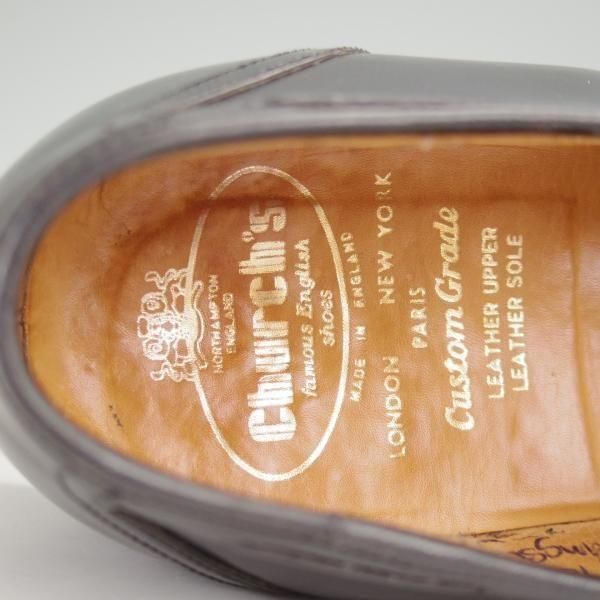 ★チャーチ 95F/UK9.5【旧チャーチ★ブックバインダーカーフ/KINGSLEY/タッセルローファー】3都市ロゴ/69Rラスト/黒/Church's★n006