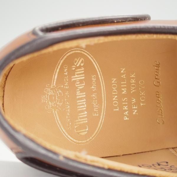 MURATA ORIGINAL9210895ストレートチップキャメル26 英☆Samuelwindsor☆UK8/26.5□キャップトゥ/ストレートチップ