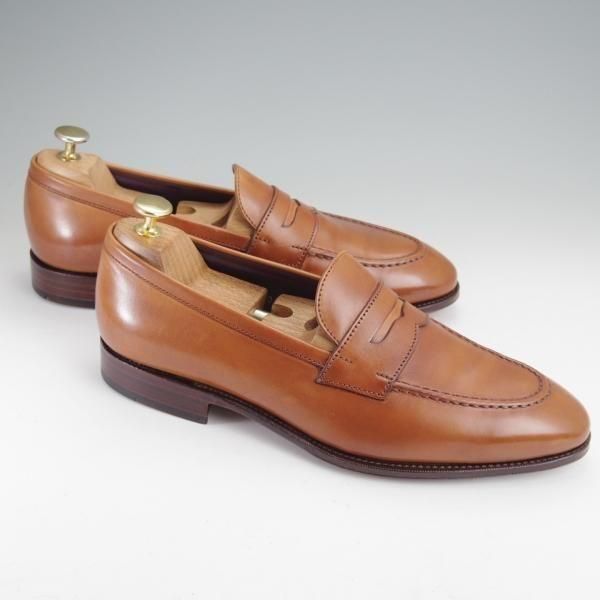 ★(スペイン製)カルミナ SIZE 8【定価￥79,200-★コインローファー/80191】UETAMラスト/カーフ/茶/メンズ/CARMINA★n010