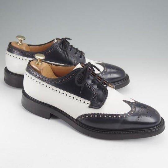 ★チャーチ 85F/UK8.5【現行定価￥198,000-★ダイナイトソール/GRAFTON R】スペクテイターシューズ/173ラスト/フルブローグ/白×紺★n016