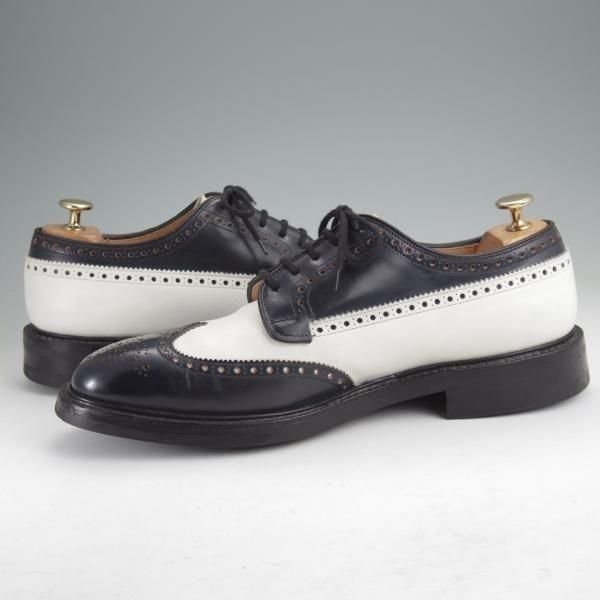 ★チャーチ 85F/UK8.5【現行定価￥198,000-★ダイナイトソール/GRAFTON R】スペクテイターシューズ/173ラスト/フルブローグ/白×紺★n016