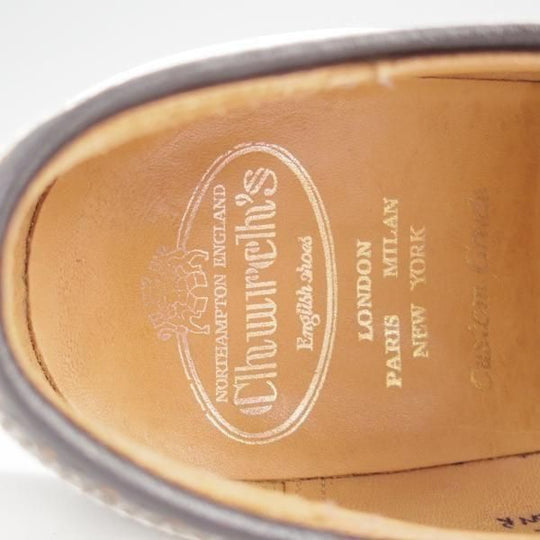 ★チャーチ 85F/UK8.5【現行定価￥198,000-★ダイナイトソール/GRAFTON R】スペクテイターシューズ/173ラスト/フルブローグ/白×紺★n016