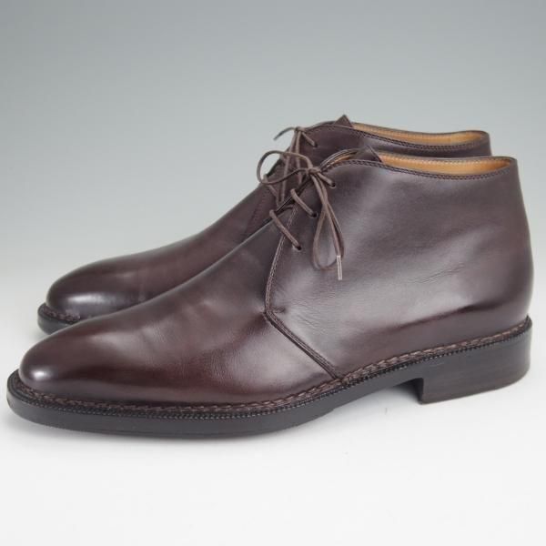 美品★(伊)ストール・マンテラッシ SIZE 41【貴重★ノルベジェーゼ製法/純正ツリー付】チャッカブーツ/濃茶/SUTOR MANTELLASSI★n017