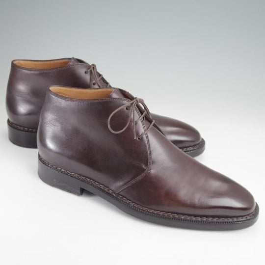 美品★(伊)ストール・マンテラッシ SIZE 41【貴重★ノルベジェーゼ製法/純正ツリー付】チャッカブーツ/濃茶/SUTOR MANTELLASSI★n017