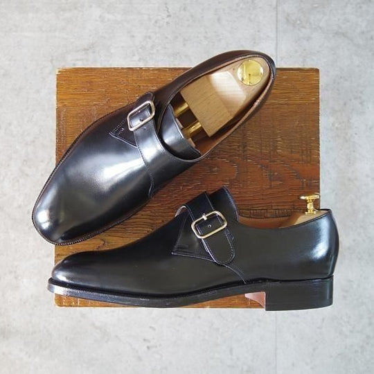 未使用★クロケット&ジョーンズ SIZE 7【貴重★(英)HACKETT LONDON別注/GROSVENOR】248ラスト/モンクストラップ/黒/Crockett&Jones★n019