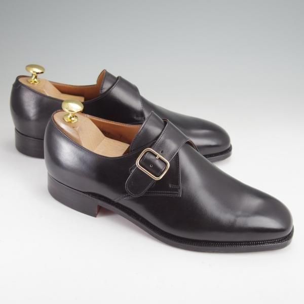 未使用★クロケット&ジョーンズ SIZE 7【貴重★(英)HACKETT LONDON別注/GROSVENOR】248ラスト/モンクストラップ/黒/Crockett&Jones★n019