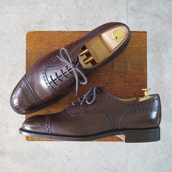 極美品★チャーチ 70F/UK7【定価￥176,000-★ディプロマット/DIPLOMAT】173ラスト/セミブローグ/カーフ/濃茶/Church's★n021
