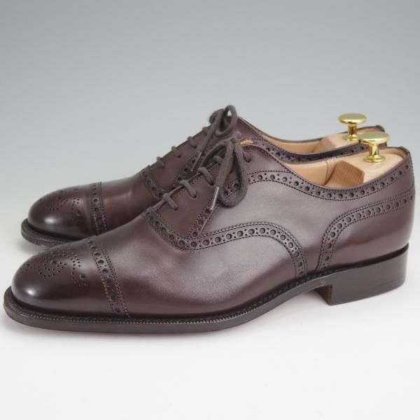 極美品★チャーチ 70F/UK7【定価￥176,000-★ディプロマット/DIPLOMAT】173ラスト/セミブローグ/カーフ/濃茶/Church's★n021