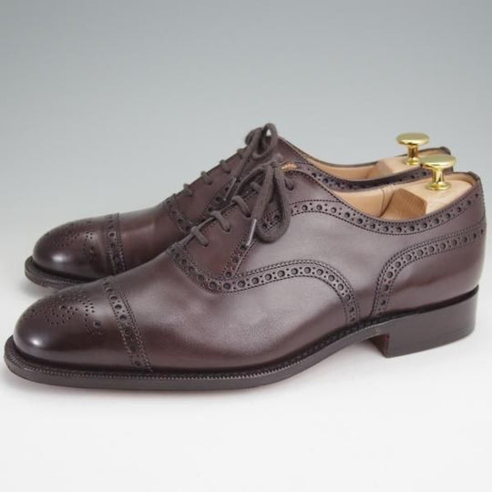 極美品★チャーチ 70F/UK7【定価￥176,000-★ディプロマット/DIPLOMAT】173ラスト/セミブローグ/カーフ/濃茶/Church's★n021