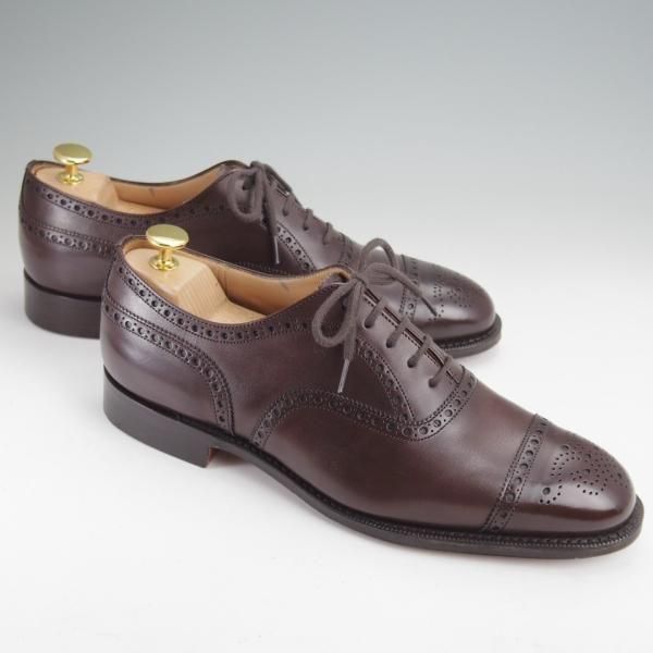 極美品★チャーチ 70F/UK7【定価￥176,000-★ディプロマット/DIPLOMAT】173ラスト/セミブローグ/カーフ/濃茶/Church's★n021