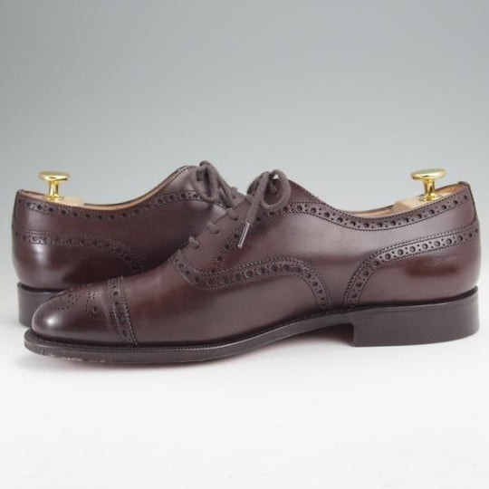 極美品★チャーチ 70F/UK7【定価￥176,000-★ディプロマット/DIPLOMAT】173ラスト/セミブローグ/カーフ/濃茶/Church's★n021